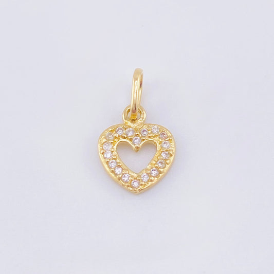 Dije Silueta Corazon 0.75gr / 1.5cm / Oro Amarillo 18K