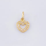 Dije Silueta Corazon 0.75gr / 1.5cm / Oro Amarillo 18K