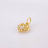 Dije Silueta Corazon 0.75gr / 1.5cm / Oro Amarillo 18K *
