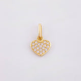 Dije Corazon Tupido 0.7gr / 1.5cm / Oro Amarillo 18K