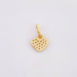 Dije Corazon Tupido 0.7gr / 1.5cm / Oro Amarillo 18K