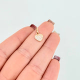 Dije Corazon Tupido 0.7gr / 1.5cm / Oro Amarillo 18K