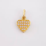 Dije Corazon Tupido 0.9gr / 1.5cm / Oro Amarillo 18K ©