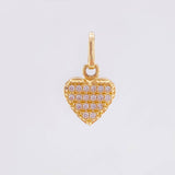 Dije Corazon Tupido 0.9gr / 1.5cm / Oro Amarillo 18K ©