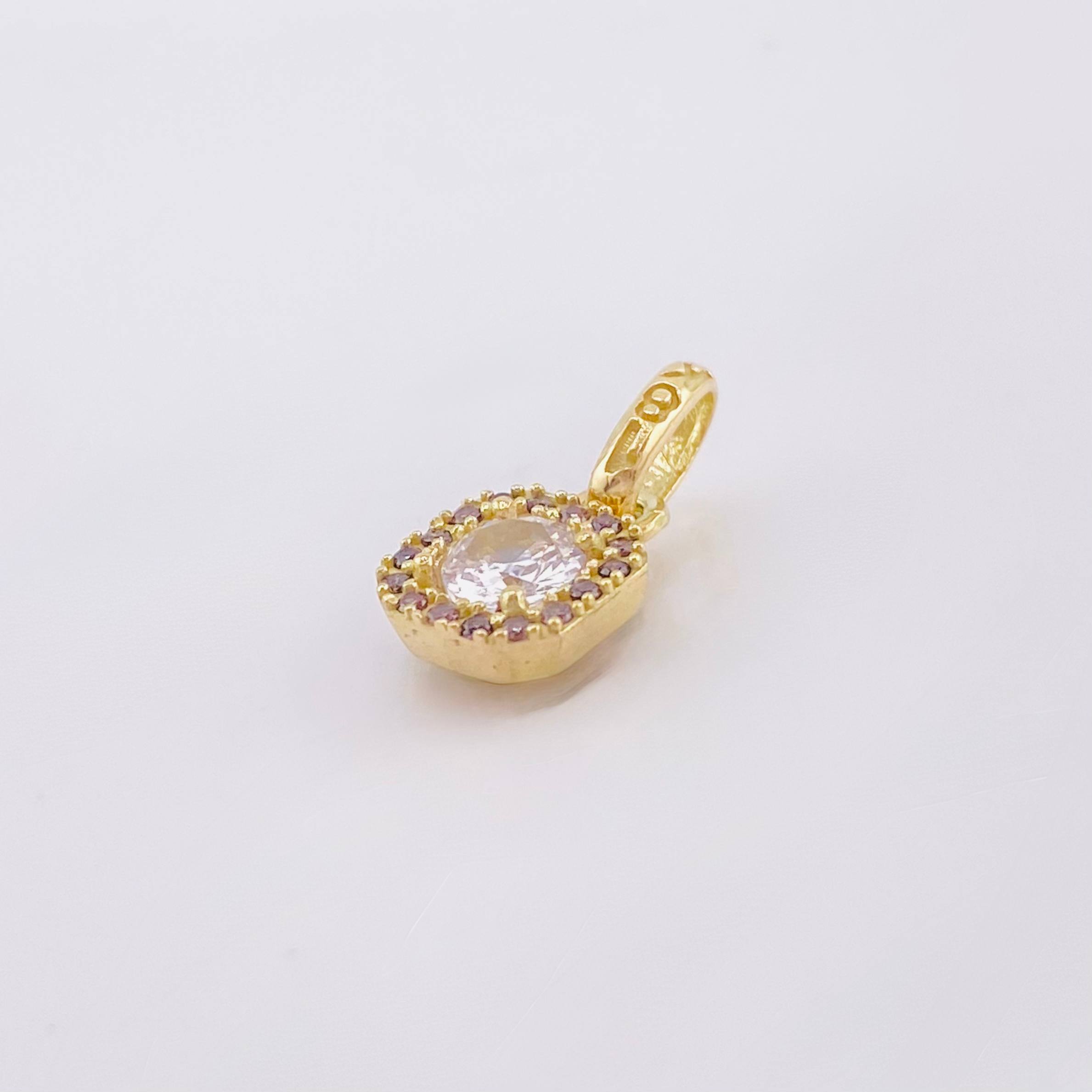 Dije Rombo Tupido 1.05gr / 1.3cm / Oro Amarillo 18K