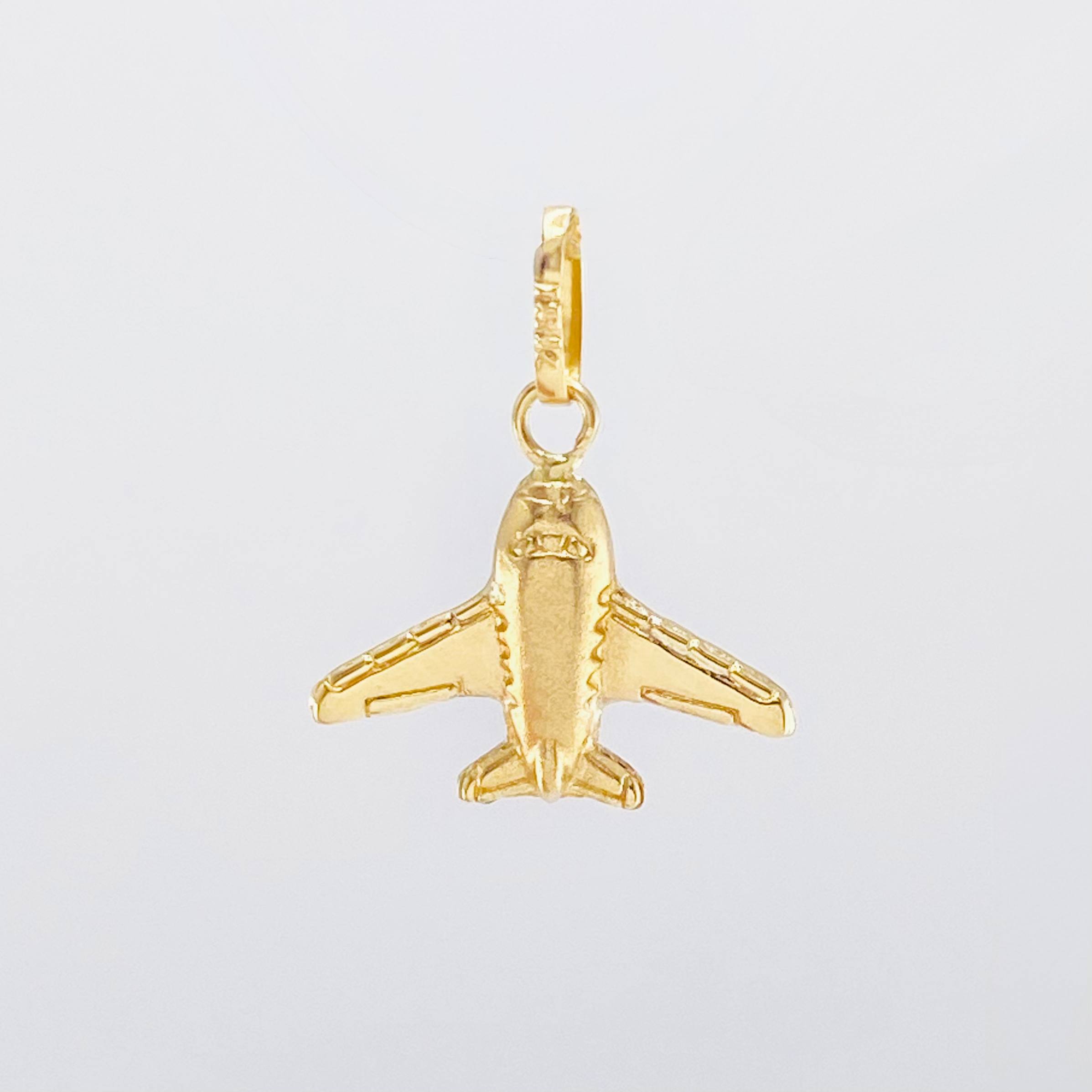 Dije Avion 0.55 g / 1.8 cm Oro Amarillo 18K