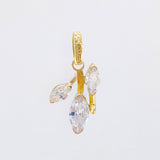 Dije Muerdago Tres Hojas 1.2gr / 2cm / Oro Amarillo 18K