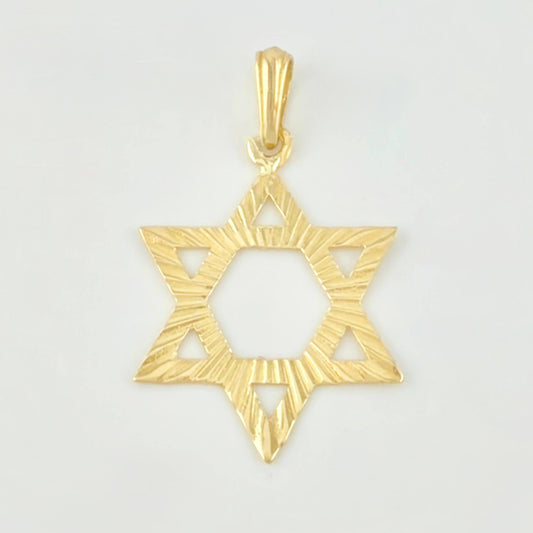 Dije Estrella De David 2.15gr / 4cm / Oro Amarillo 18K