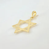 Dije Estrella De David 1.8gr / 4.3cm / Oro Amarillo 18K *