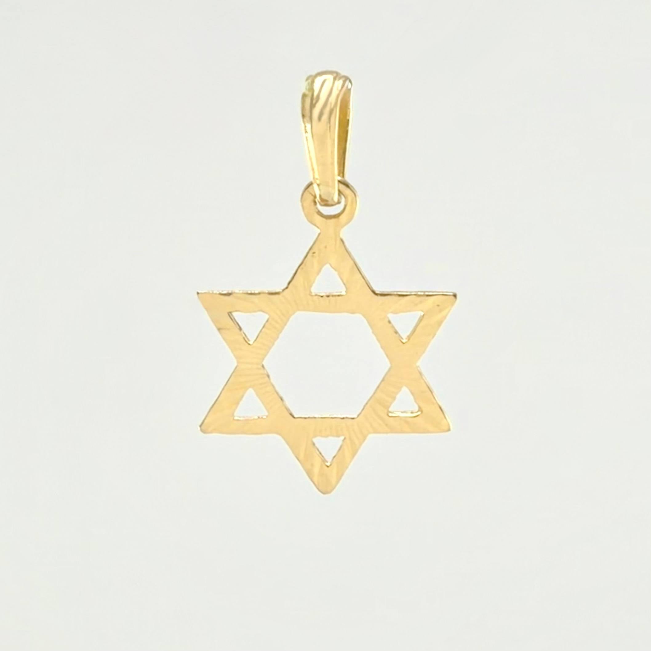 Dije Estrella De David 0.85gr / 2.05cm / Oro Amarillo 18K