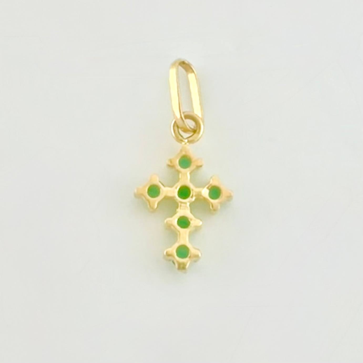 Dije Cruz Tupida 0.45gr / 1.05cm / Oro Amarillo 18K ©