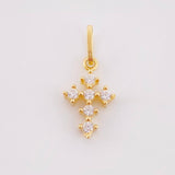 Dije Cruz Tupida 0.35gr / 1.5cm / Oro Amarillo 18K *