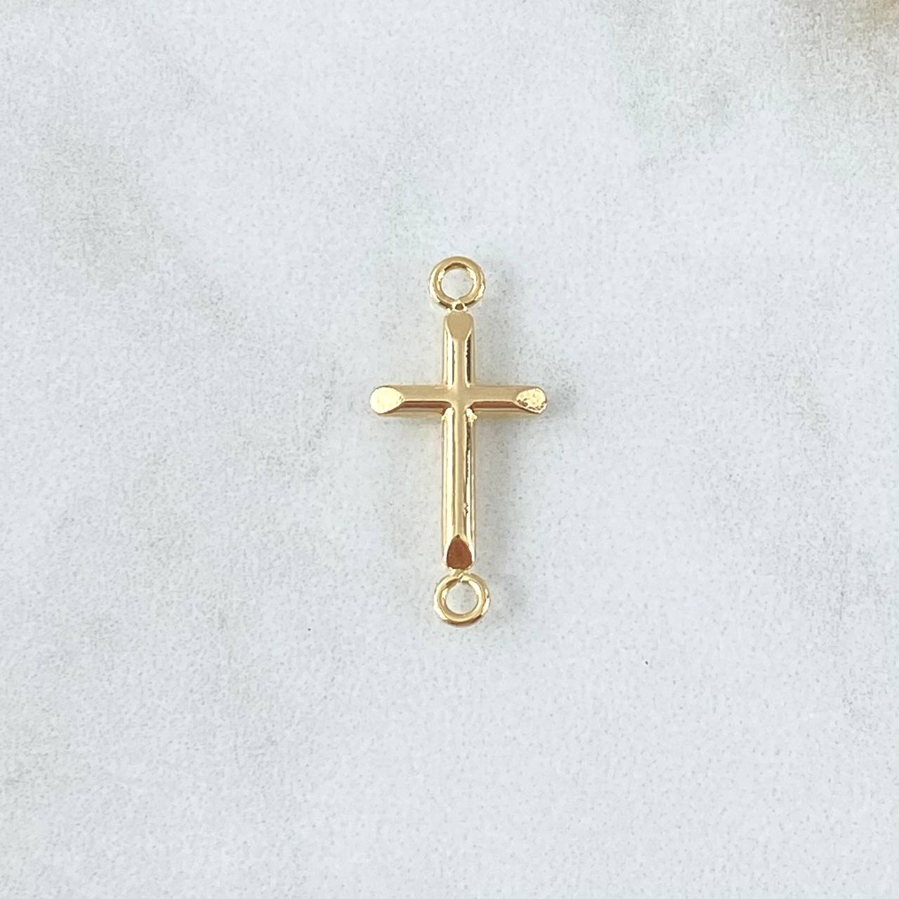 Herraje Cruz 0.35gr / 2cm / Lisa Oro Amarillo 18K