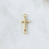 Herraje Cruz 0.55gr / 2.5cm / Lisa Oro Amarillo 18K