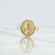 Herraje Virgen Milagrosa 0.8gr / 1.2cm-1.8cm / Circulo Texturizado Oro Amarillo 18K ©