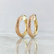 Candongas Fanny 6.2gr / 3cm / Lisas Entorchadas Tres Oros 18K *