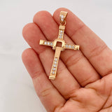 Dije Cruz Articulada Diamantes 36pts 8.25g / 5.5cm Oro Amarillo 18K
