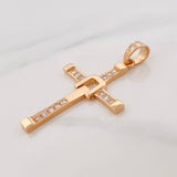 Dije Cruz Articulada Diamantes 36pts 8.25g / 5.5cm Oro Amarillo 18K