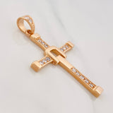 Dije Cruz Articulada Diamantes 36pts 8.25g / 5.5cm Oro Amarillo 18K