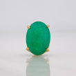 Dije Ovalo Esmeraldas 3qts 1.2g / 1.2cm Oro Amarillo 18K