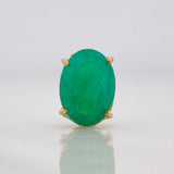 Dije Ovalo Esmeraldas 3qts 1.2g / 1.2cm Oro Amarillo 18K