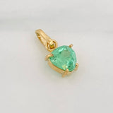 Dije Corazón Imperial Esmeralda 94pts 0.75g / 1.5cm Oro Amarillo 18K