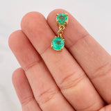 Dije Dúo Cuatro Garras Esmeraldas 2.18qts 1.55g / 2cm Oro Amarillo 18K