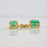 Dije Dúo Cuatro Garras Esmeraldas 2.18qts 1.55g / 2cm Oro Amarillo 18K