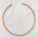 Pulso Ice 7.65g / 21.5cm / 1.5mm Dos Oros Blanco Rosa 18K