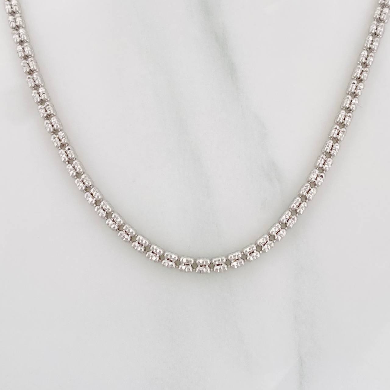 Cadena Ice 15.95g / 60cm / 1.2mm Oro Blanco 18K