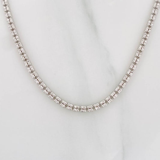Cadena Ice 15.95g / 60cm / 1.2mm Oro Blanco 18K