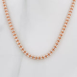 Cadena Ice 11.95g / 60cm / 2.4mm Dos Oros Blanco Rosa 18K