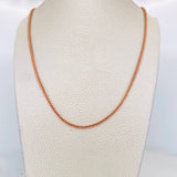 Cadena Franco 5.6g / 60cm / 1mm Oro Rosa 18K