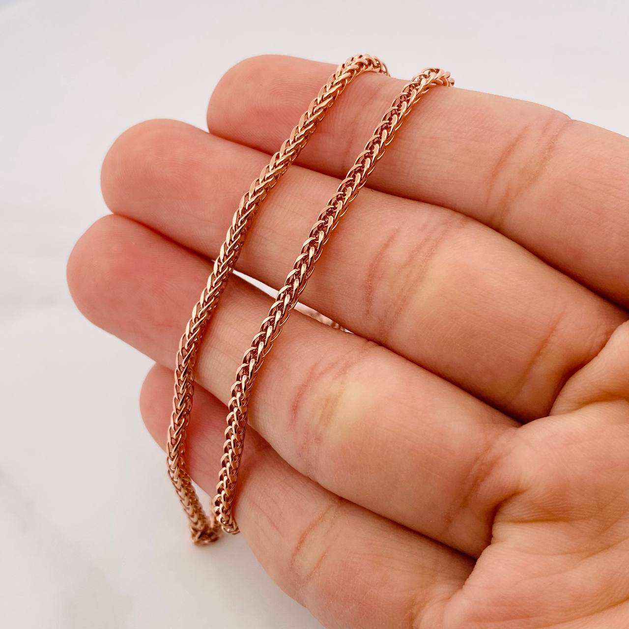 Cadena Franco 5.6g / 60cm / 1mm Oro Rosa 18K