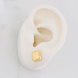 Topos Trebol Diamantado 0.95g / 8.6mm Oro Amarillo 18K
