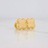 Topos Trebol Diamantado 0.95g / 8.6mm Oro Amarillo 18K