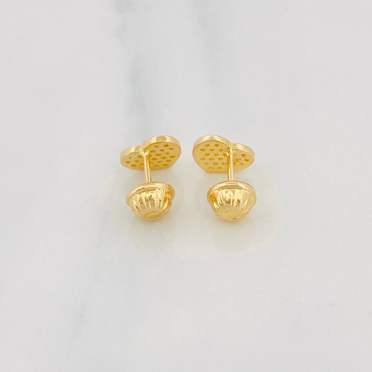 Topos Corazón Tupido 1.05g / 7.4mm Oro Amarillo 18K