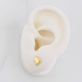 Topos Corazón Diamantado 0.6g / 7mm Oro Amarillo 18K