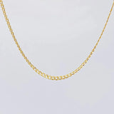 Cadena Cubana 2.35g / 60cm / 2.35mm Oro Amarillo 18K