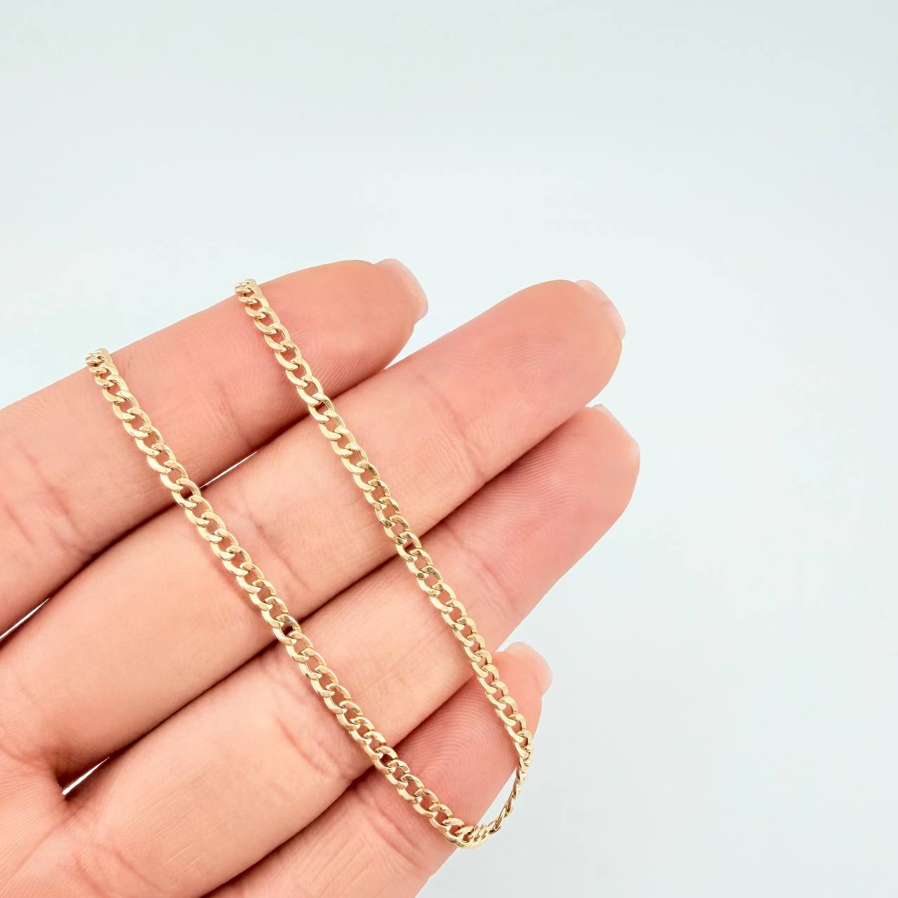 Cadena Cubana 2.1g / 60cm / 1.9mm Oro Amarillo 18K