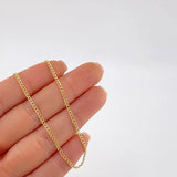 Cadena Cubana 2.15g / 45cm / 2.3mm Oro Amarillo 18K