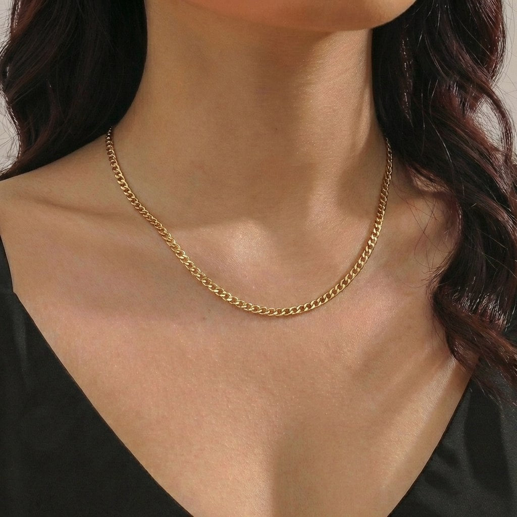 Cadena Cubana 2.2 g / 41.2 cm / 2.5 mm Oro Amarillo 18K