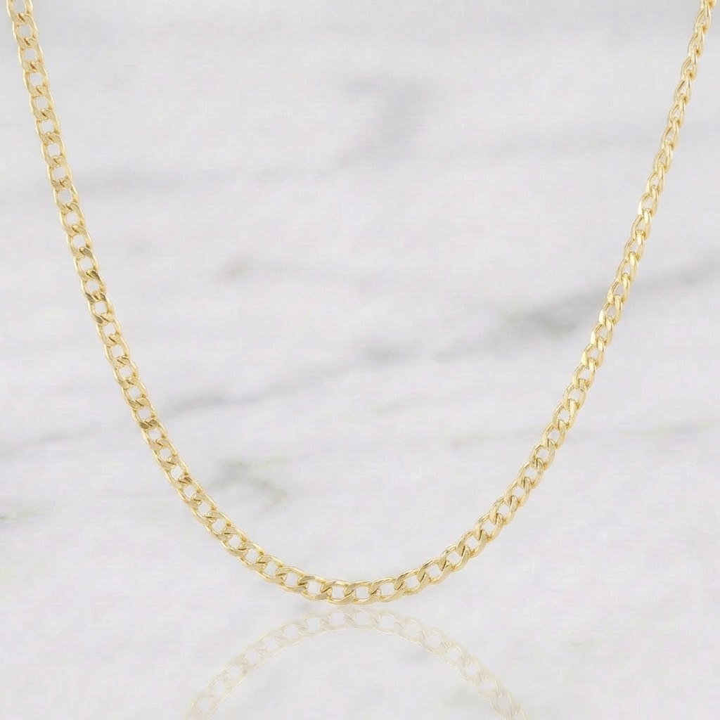 Cadena Cubana 1.95g / 40cm / 2.3mm Oro Amarillo 18K