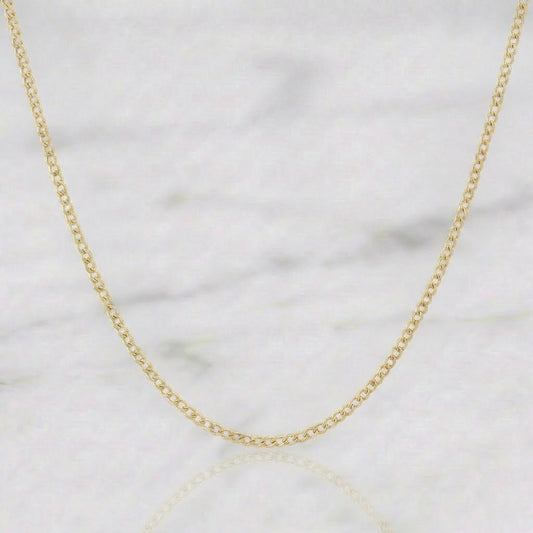 Cadena Cubana 1.8 g / 40 cm / 1.7 mm Oro Amarillo 18K