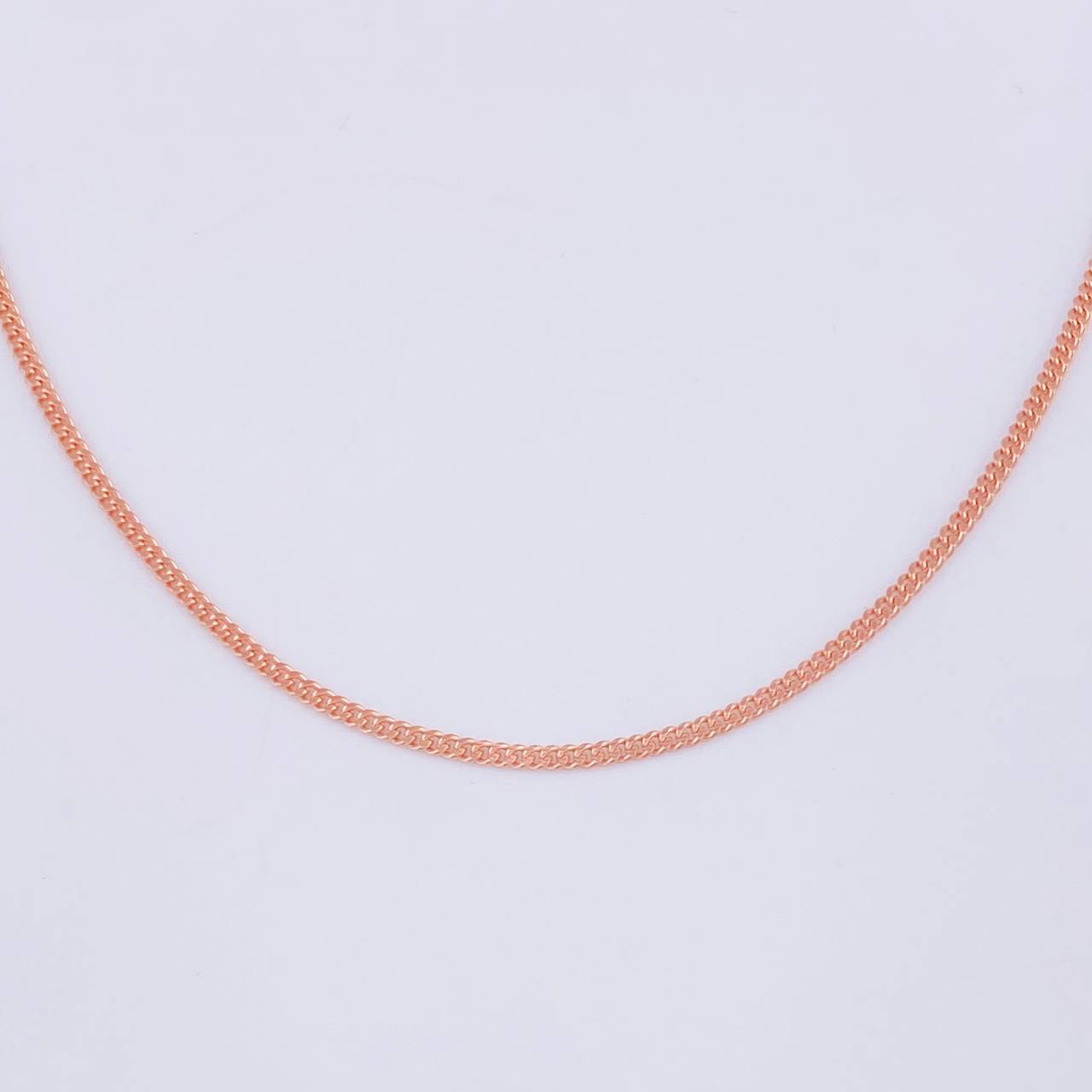 Cadena Cubana 4.75gr / 45cm / 1.7mm Oro Rosa 18K