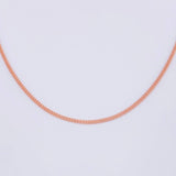 Cadena Cubana 6.2gr / 60cm / 1.6mm Oro Rosa 18K