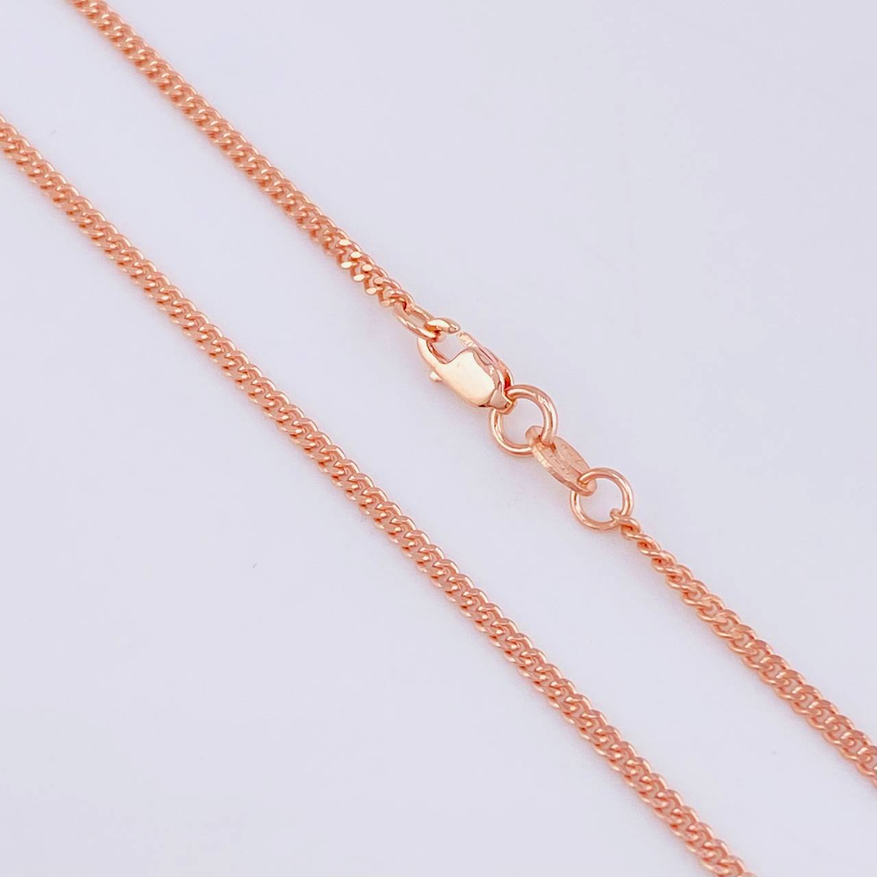 Cadena Cubana 4.75gr / 45cm / 1.7mm Oro Rosa 18K