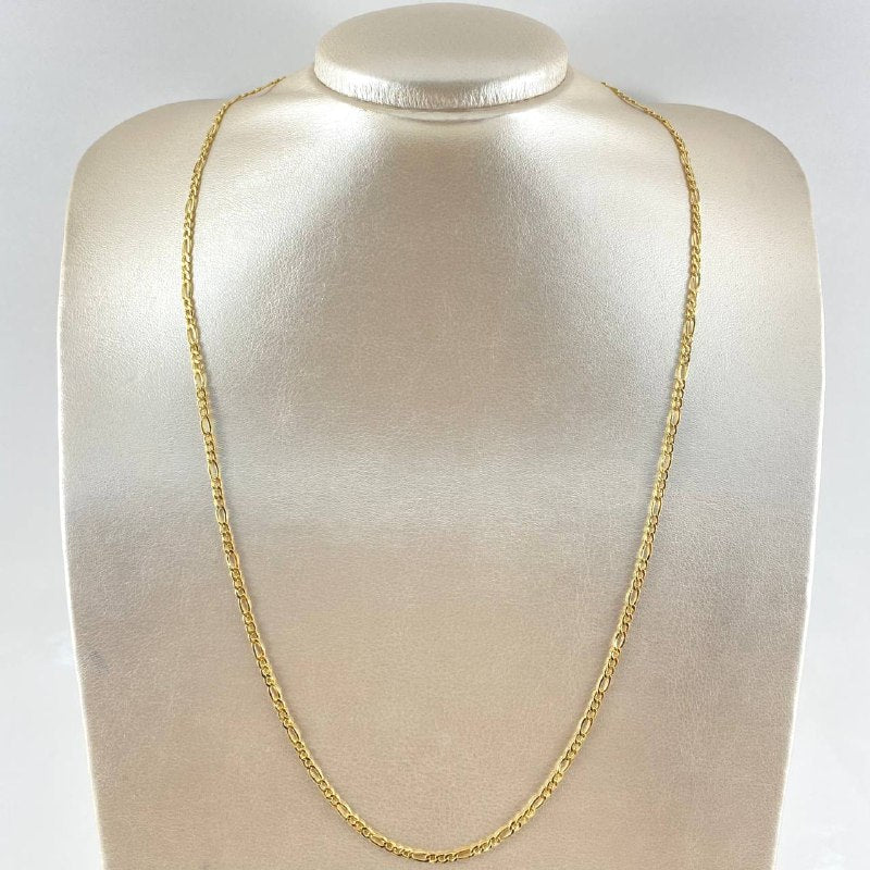 Cadena Figaro 3.3gr / 70cm / 2.7mm Oro Amarillo +1 18K