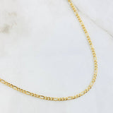 Cadena Figaro 3.75gr / 60cm / 2.4mm Oro Amarillo +1 18K *