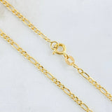 Cadena Figaro 3.75gr / 60cm / 2.4mm Oro Amarillo +1 18K *
